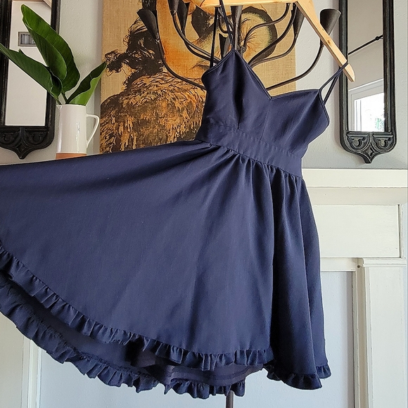 L'ATISTE Dresses & Skirts - L'ATISTE by Amy Navy Backless Dress